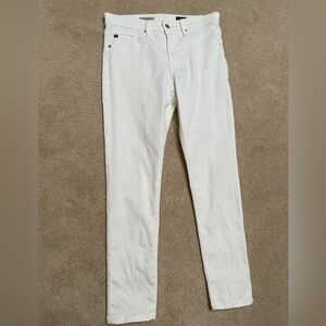 AG Adriano Goldschmied Women's High-Rise White Jeans EUC